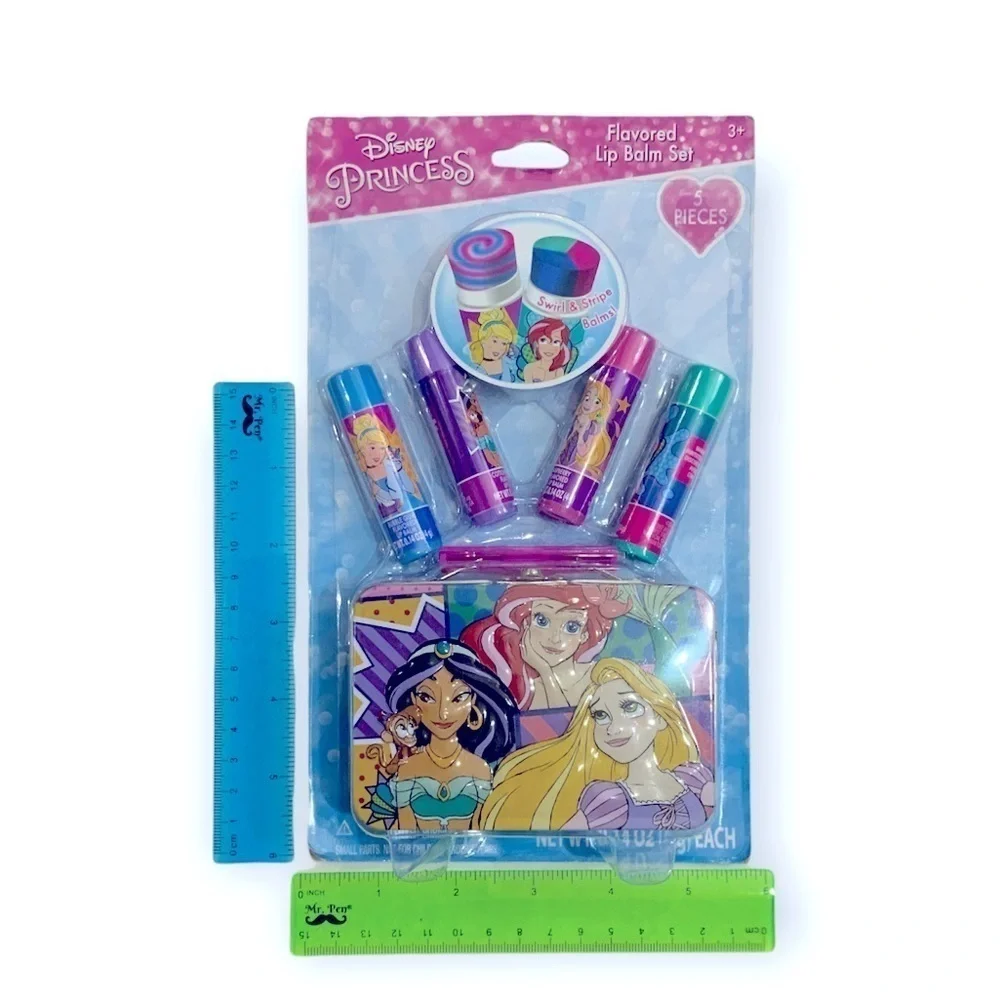Disney Princess 5-Piece Kids Flavored Lip Balm Tin Gift Set